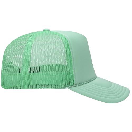 Image of OTTO Polyester Foam Front 5 Panel High Crown Mesh Back Trucker Hats in 97, Bulk, Wholesale