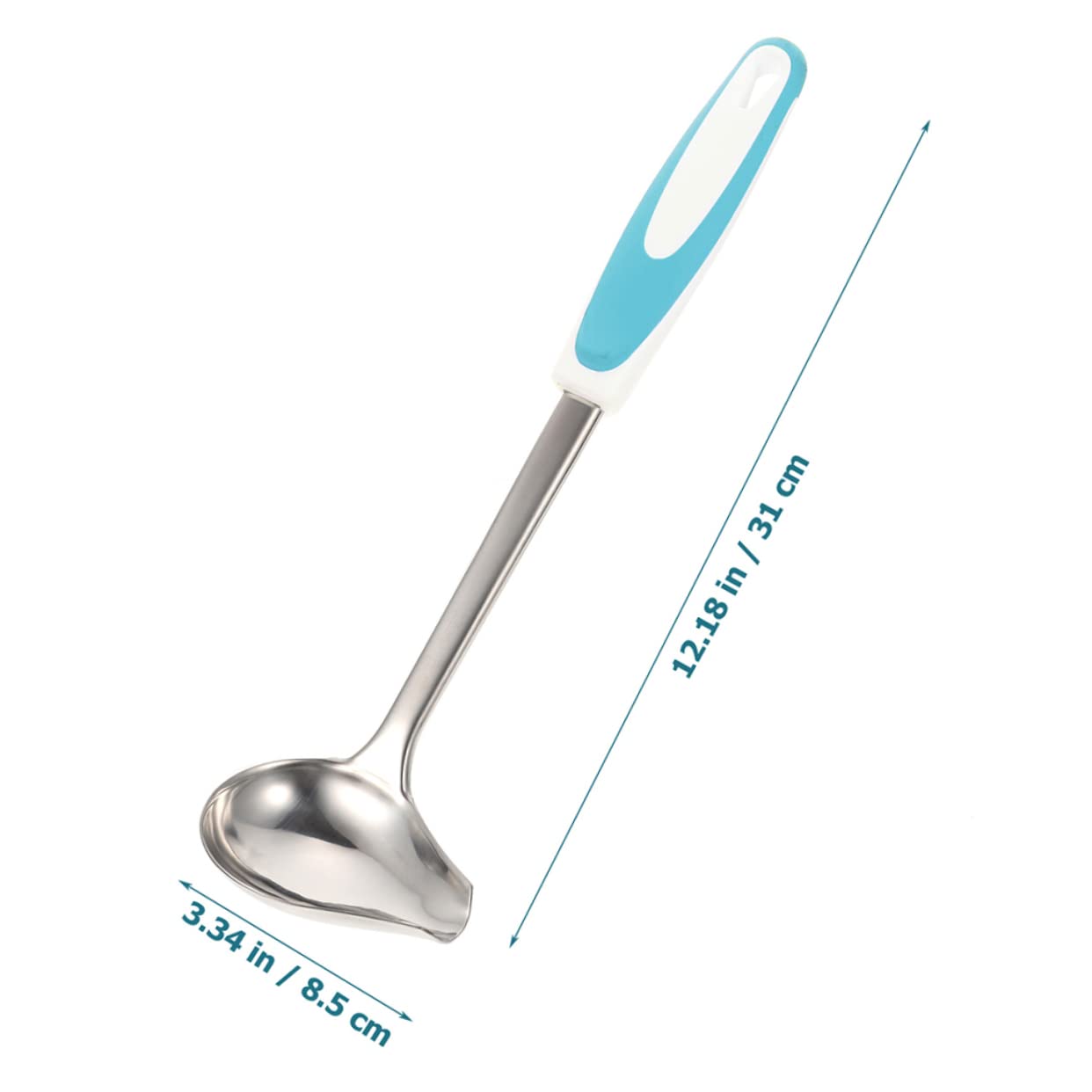 OFFSCH 2Pcs Stainless Steel Sauce Ladle Non Slip Gravy Spoon for Kitchen Comfortable Ergonomic Design Easy to Clean for Sauces Dressings and Soups