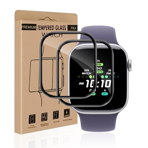 Cable Leader 2 Stück Schutzfolie für Panzerglas für Apple Watch Series 11 46mm, Passt Perfekt Hohe Klarheit Anti-Schmutz...