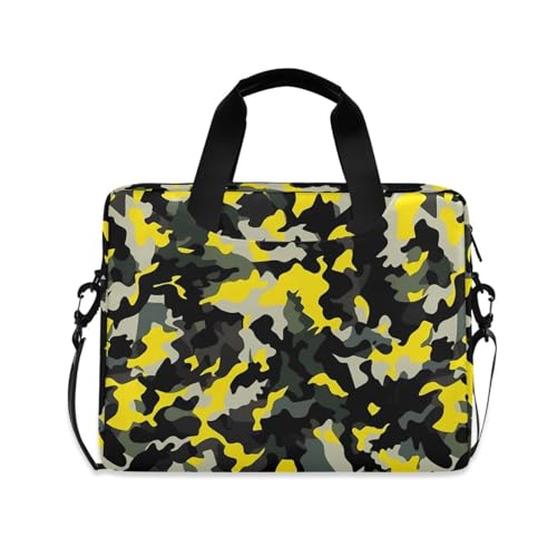 Maletín portátil para laptop 15.6 pulg negro y amarillo miniatura 1
