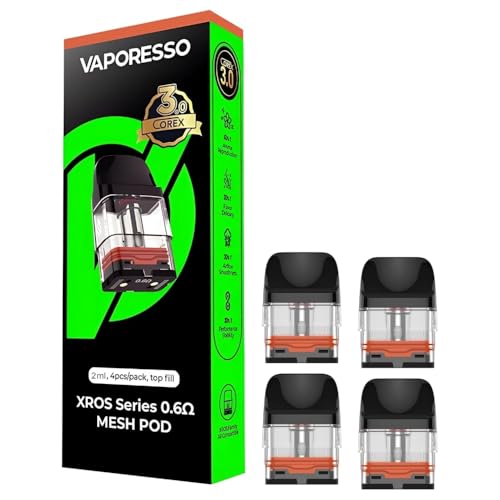 For Vaporesso XROS COREX 3.0 Pod 0,6 Ω 21 W (2 ml Paquete de 4) Cartouche Top Fill Atomiseur...