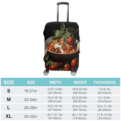 Italian Pasta Pictures Travel Luggage Cover Washable Anti-scratch Suitcase Protector Dustproof Protective Cover Case for Wheeled Luggage Fits 19-32 Inch Luggage2