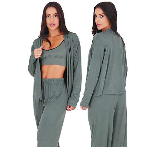 KIT 2 CASAQUINHO VISCOSE FLORA (as2, alpha, s, regular, regular, Preto/Verde Militar)