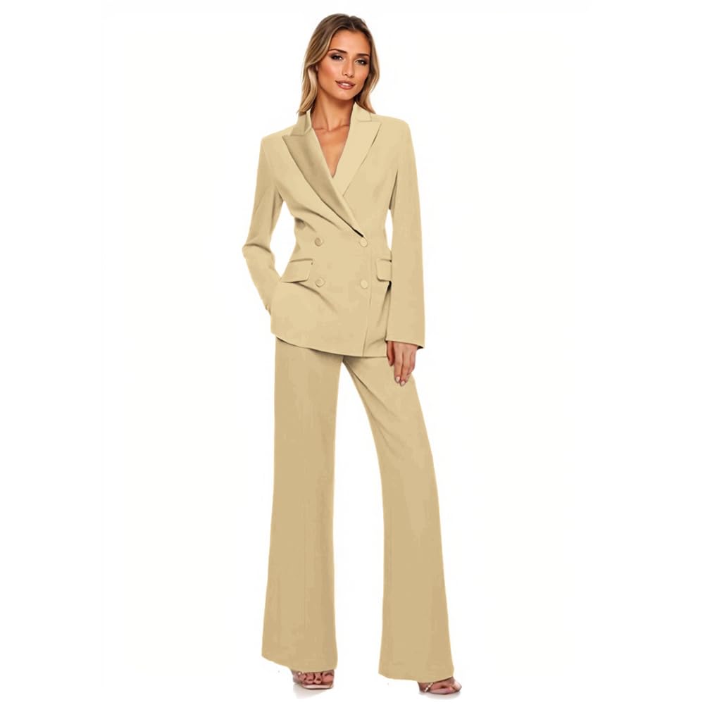 Womens Suits 2 Piece Set Business Womens Tuxedos Womens Suiting Womens Blazer Pants Wedding