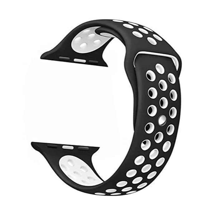 Image of TechMount Silicone Luxury Dotted Sports Watch Band Strap Compatible with Apple Watch Straps 42mm 44mm 45mm 46mm 49mm iWatch Ultra & SE & Series 8 /7 /6 /5 /4 /3 /2 /1 Breathable Replacement Strap