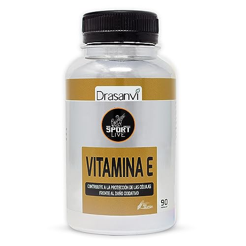 SPORT LIVE VITAMINA E by DRASANVI - Contribuye a la protección de las células frente al daño oxidativo - SIN GLUTEN - 90 perlas