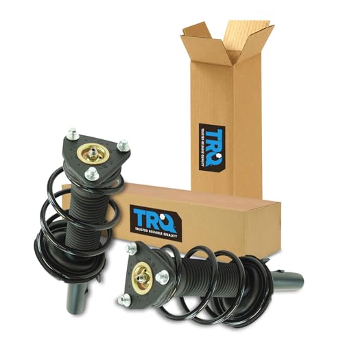 Image of TRQ Front Driver and Passenger Side Strut and Spring Assembly Set Loaded | For 12 Ford Focus 2.0L L4 13 Focus 2.0L L4 Automatic Transmission To 2 /03 /13 Production Date