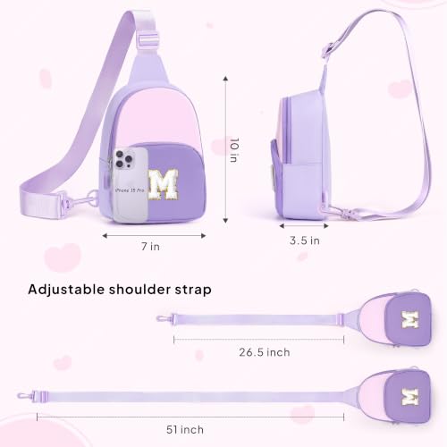 YOOLIFE Birthday Gifts for Teen Girls 8 9 10 11 12 Sling Bag, Purple A by YOOLIFE - Used condition - Image 5