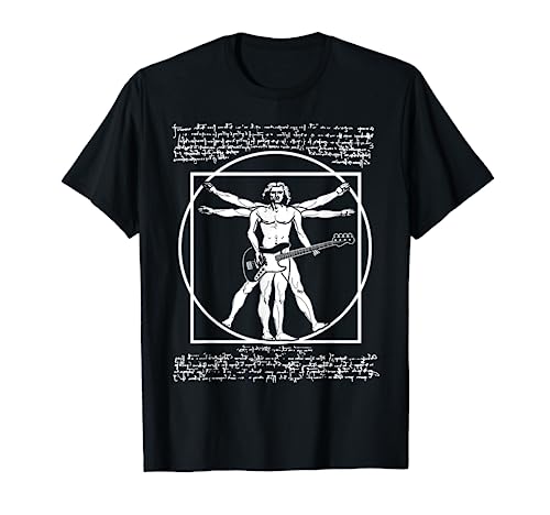 Bajista Da Vinci Vitruvian Man - Bajista Camiseta