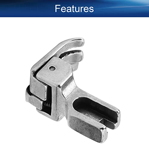 Image of Othmro 1Pcs Industrial Sewing Machines CL Left Side Edge Guide Compensating Presser Foot Metal Presser Feet Sewing Presser Foot 1 /4inch for Replacement Accessories Silver