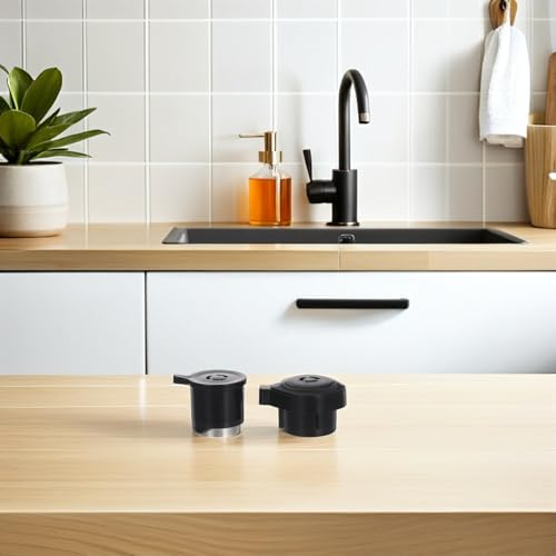 Válvula de liberación de vapor y tapón de ventilación de acero inoxidable para olla a presión eléctrica, juego de repuesto de 2 piezas para tapa de olla, pieza de cocina miniatura 5