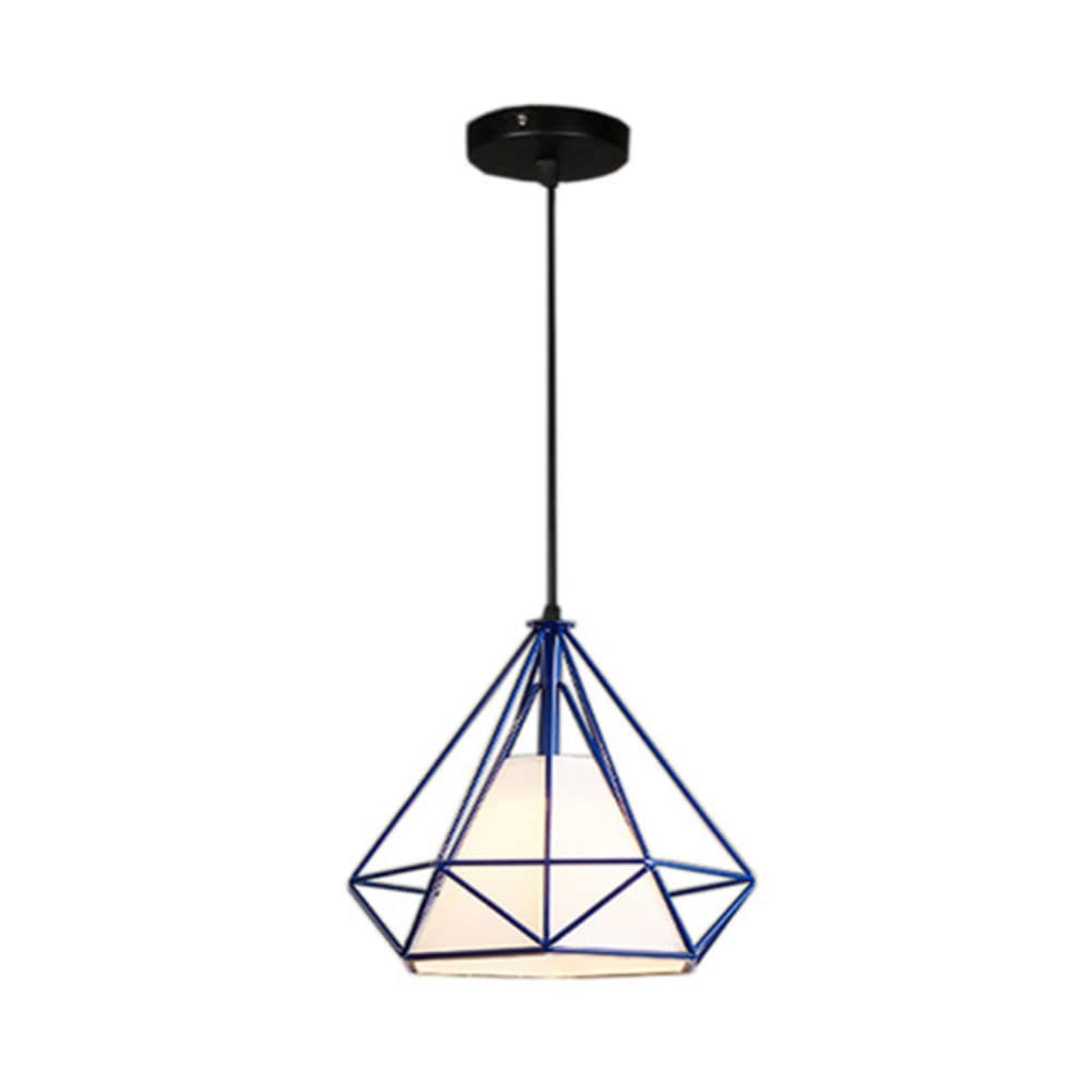 Suspension diamant en fer forgé bleu pour restaurant et bar chic