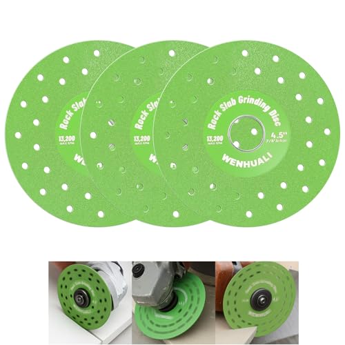 WENHUALI 4.5' Diamond Rock Slab Grinding Disc Set,...