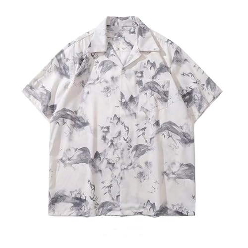 Chemise manches courtes homme style chinois rétro pour look urbain