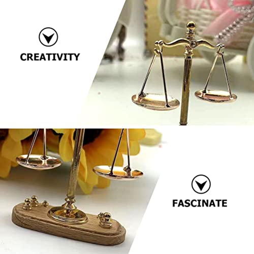Ipetboom Escala de Equilíbrio Vintage Em Miniatura: Retro Mini Justice Scale de Justiça Balanço Bala