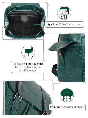 Image of FUR JADEN Vegan Leather Stylish 15.6 Inch Premium Laptop Backpack for Office & Travel