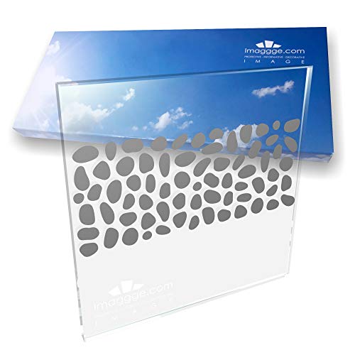 Frise galets - 112 galets autocollants pour décorer la salle de bain (paroi de douche, mur,…) ou pour éviter les collisions contre une vitre (oiseaux, enfants,...) -...