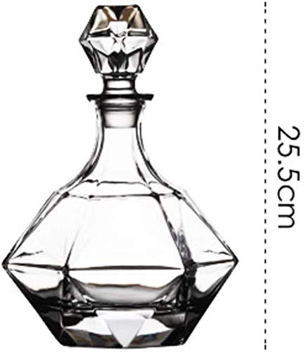 Whiskey-karaf met geschenkdoos, diamantvormige decanter, 900 ml vloeistofkaraf, feestdecoratie cadeau, voor alcohol, rum… - Afbeelding 3