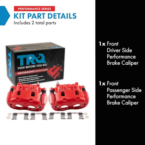 Image of TRQ Performance Front Left and Right Brake Caliper Set Compatible with 05 Saab 9-2X Linear 06 9-2X 2.5i 12-14 Subaru Impreza Base Premium Limited 05-11 Impreza Outback Sport 06-11 Impreza 2.5i