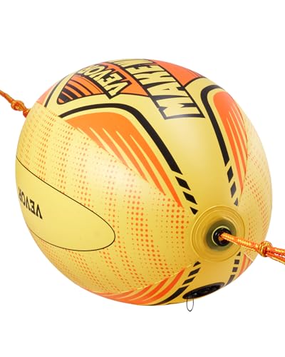 VEVOR Booster Ball Towable Tube Rope Performance Ball Thickened PVC Inflatable Booster Balls for Boating and Water Sports - with High Tensile Strength Rope and Speed Safety Valve