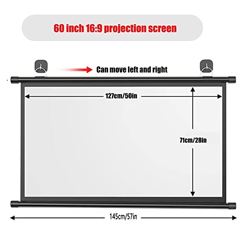 Pantalla manual de proyección 60 pulgadas 16:9 miniatura 7