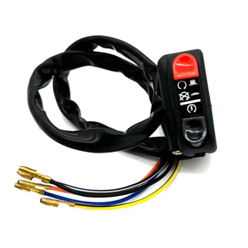 Commande clignotant moto bouton klaxon universel guidon usé 22mm - 4