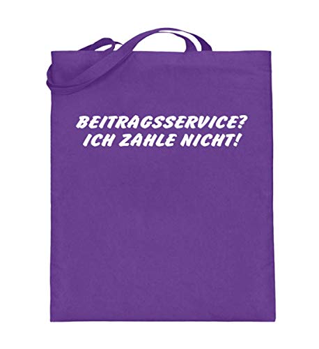 Sac en toile de jute grand format violet à anses longues 38cm-42cm