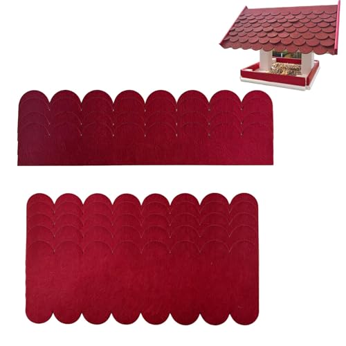 Tejas Autoadhesivas Impermeables Pack de 32 Mini - con Fieltro Adhesivo Alto Calidad - Protección Tejados Pequeños Pajareras Nidos Casetas