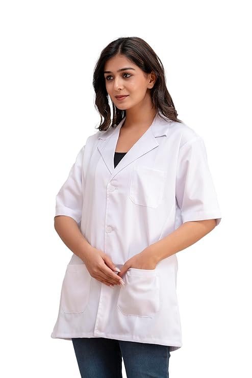 Women's Half-Sleeve Lab Coat � Stylish, Lightweight & Functional-picture-21