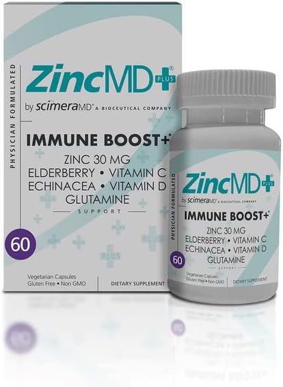 Miniatura 2 de Scimera - Paquete de zinc de apoyo inmunológico y saúco para aumentar la inmunidad (14 unidades, cimuna, 60 unidades de zincMD)