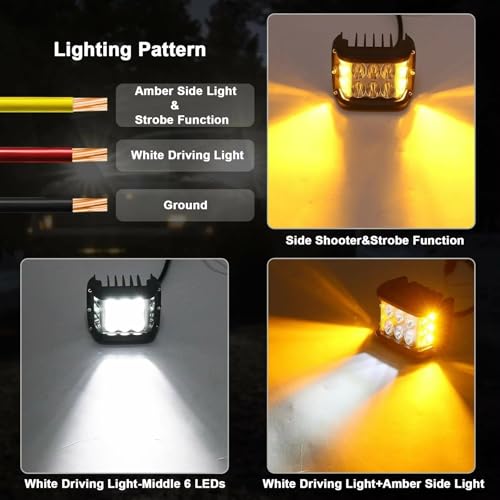 Lumière travail tout-terrain LED 45W projecteur spot inondation tricolore pour bateau et camion