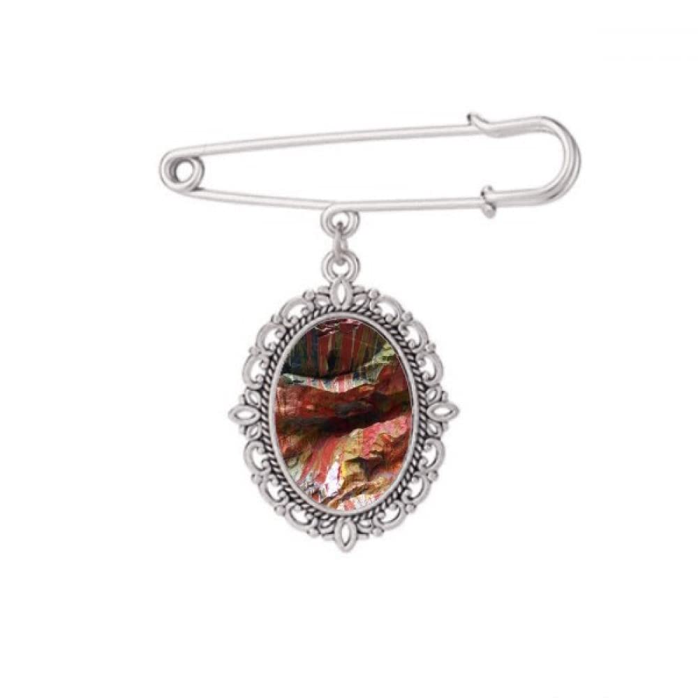 Broche multicolore art texture broche robe chemise châle clips taille M - 5