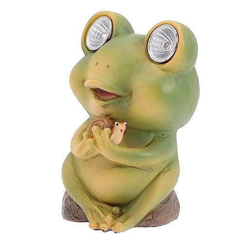 IWOWHERO Adorable Solar Frogs Light Decorative Outdoor Frog Lamp for Gardens Patios and Yards Unique Solar Lawn with Design for Pathways and Outdoor Spaces