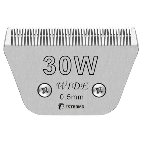 30W breite,abnehmbare Klingen für die Fellpflege von Haustieren,kompatibel mit den Schermaschinen Heiniger/Moser Max45/Andis/Oster A5,Schnittlänge 1/50 Zoll (0,5 mm)