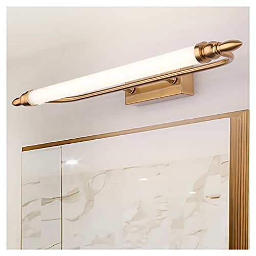 Luz frontal de espejo para maquillaje con iluminación LED dorada de 55/65/75 cm