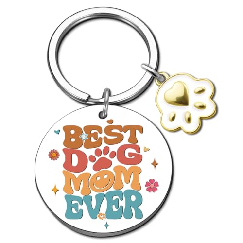 Image of Dog Dad Gifts For Men Dog Mom Gifts For Women Dog owners Keychain