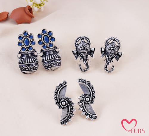 FUBS Tumhari Aankhein Mirror Box 12 Pairs Earrings - Image 5