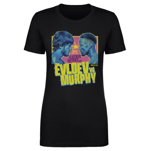 500 LEVEL UFC UFC Fight Night 2026 Evloev Vs. Murphy Match Up Women's T-Shirt (Black, S)