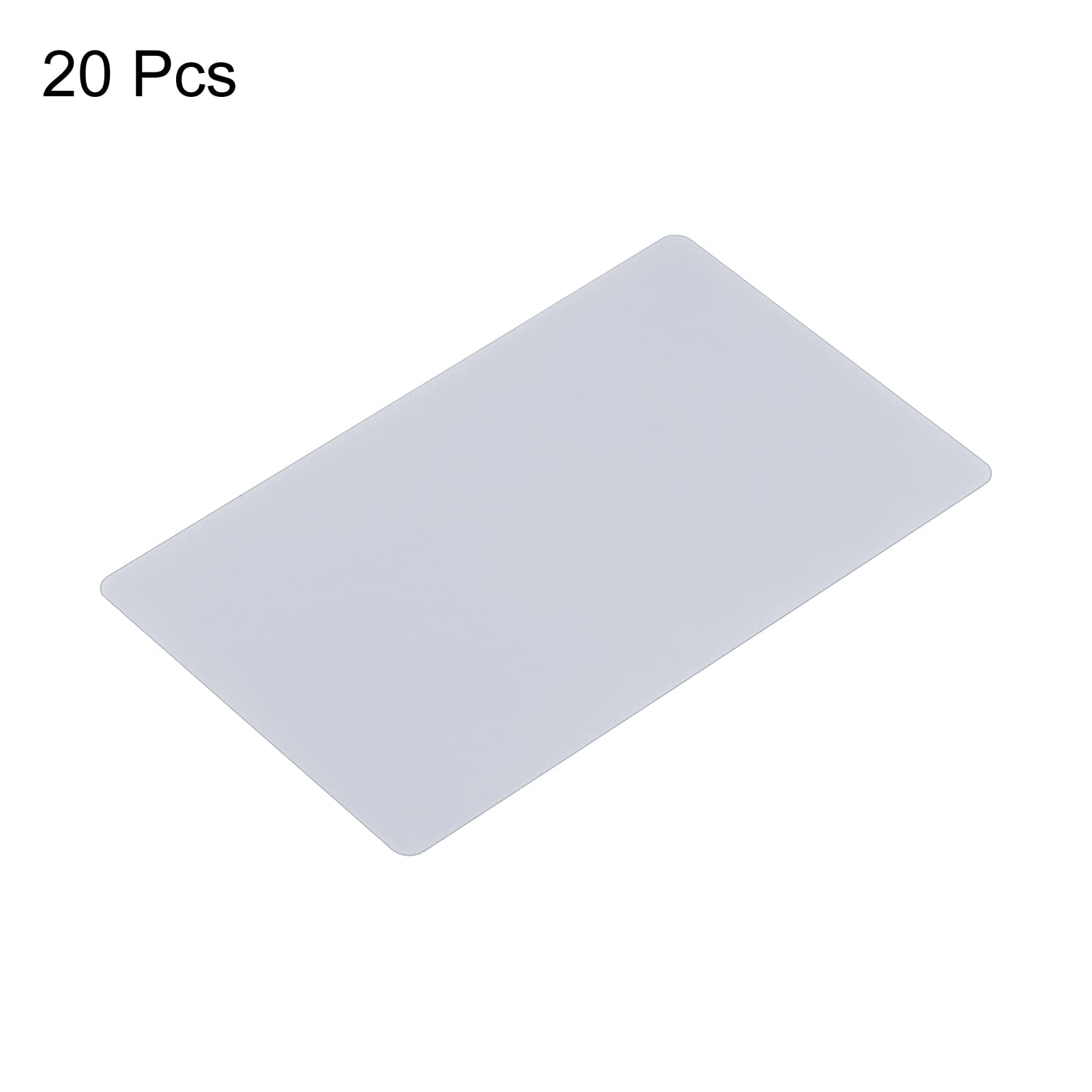 PATIKIL 0.21mm Metal Business Cards, 20 Pack Blank Name Card Laser Engraving Aluminum for DIY Gift Cards Silver - Image 3