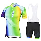 Multi antideslizante: las pinzas de la cintura y los puños cortos de los pantalones cortos para ciclismo están equipados con tiras de gel antideslizantes que mantienen las partes superiores e inferiores de la bicicleta en su lugar en las actividades de bicicleta de carretera. Los puños de las mangas están diseñados con bandas elásticas altas que evitan que sus pantalones cortos de bicicleta se deslicen en los deportes al aire libre