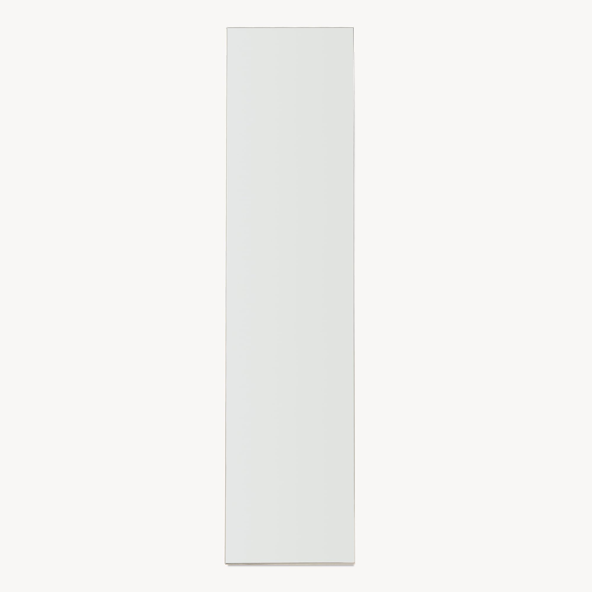 [en.casa] Specchio a Figura Intera con Stand Barra Appendiabiti Specchio Rettangolare da Terra e Vano Porta Oggetti Vestiti per Ingresso Camera da Letto Guardaroba 165x40x51 cm - Avena Oatmeal