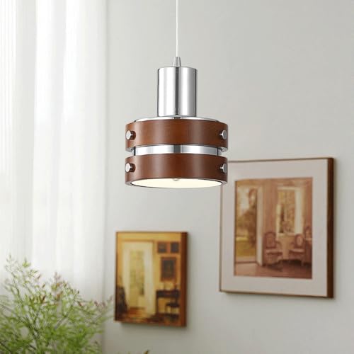 Suspension créative bois et métal pour éclairage chaleureux salon balcon - 4