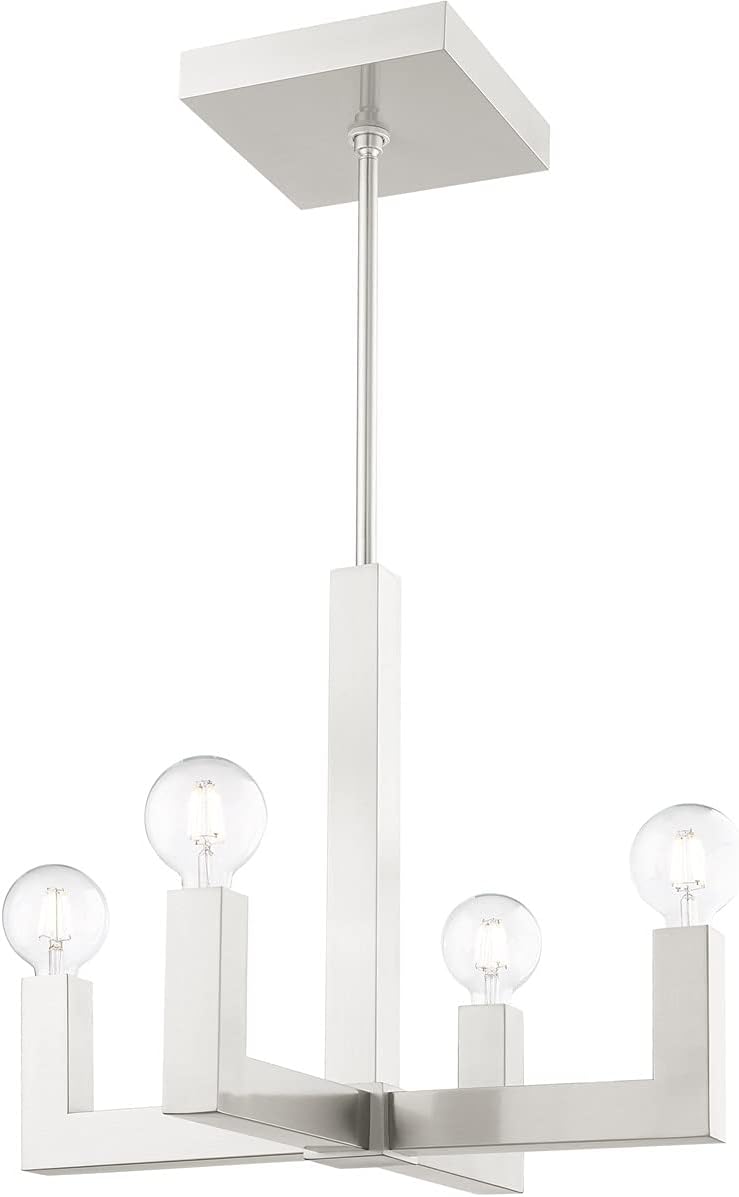 Livex Lighting 4 Light Brushed Nickel Chandelier