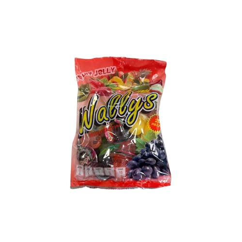 Wallys Mini Gelatinas, Sabores de Frutas Surtidas, Paquete de 20 Unidades