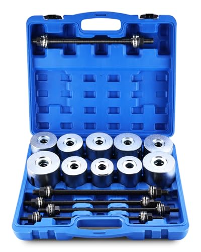 FreeTec 27-teiliges Silentlager Abzieher-Set – für Gummibuchsen & Achslager – Montage- und Demontagewerkzeug