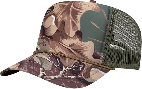 Image of OTTO Polyester Foam Front 5 Panel High Crown Mesh Back Trucker Hats in 97, Bulk, Wholesale