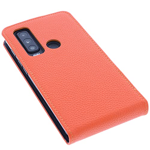 foto-kontor Cover compatible with CAT S75 flip-style mobile phone case orange, Flip Orange - Image 4