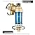 iSpring WSP50GR Reusable Spin Down Sediment Water Filter, 50 Micron with Built-in Housing Scraper, 360° Rotatable Head, Pressure Gauge, Blue