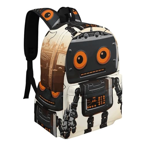 Laptop Travel Backpacks Large Capacity Black Robot Bookbags for Outdoor Sports Office Work2