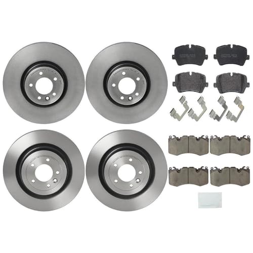 YCQTaoBao Front Brake Pad Rear Brake Pad Set Front Brake Rotor Rear Brake Rotor Brake and Rotor Kit High Carbon Cast Iron Brake Rotor Compatible with Land Rover Range Rover 2013-2016 Replaces LR016176
